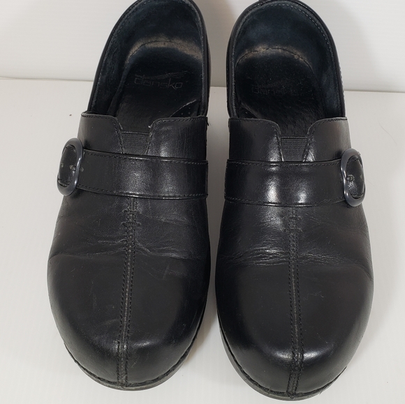 Dansko Leather Black Slip Resistant Protective Toe Nurse Doctor Clogs 36,5.5-6 - Picture 3 of 12